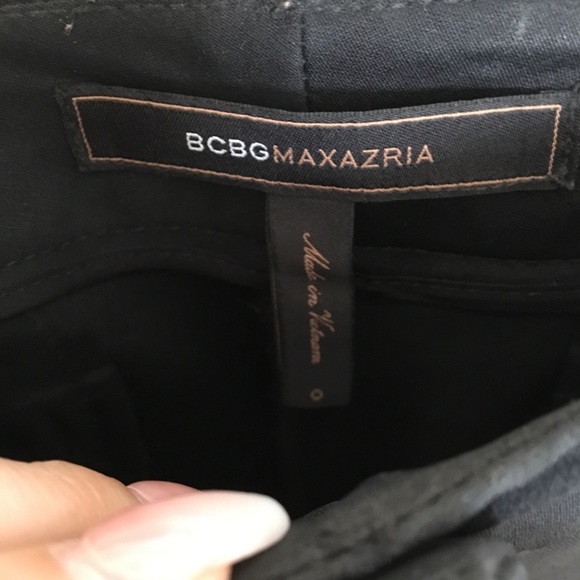 BCBG MAXAZRIA Sheen black slacks - Picture 3 of 5